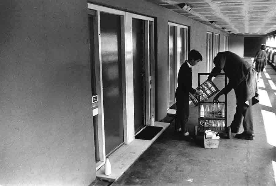 Milk delivery, Park Hill Estate, Sheffield